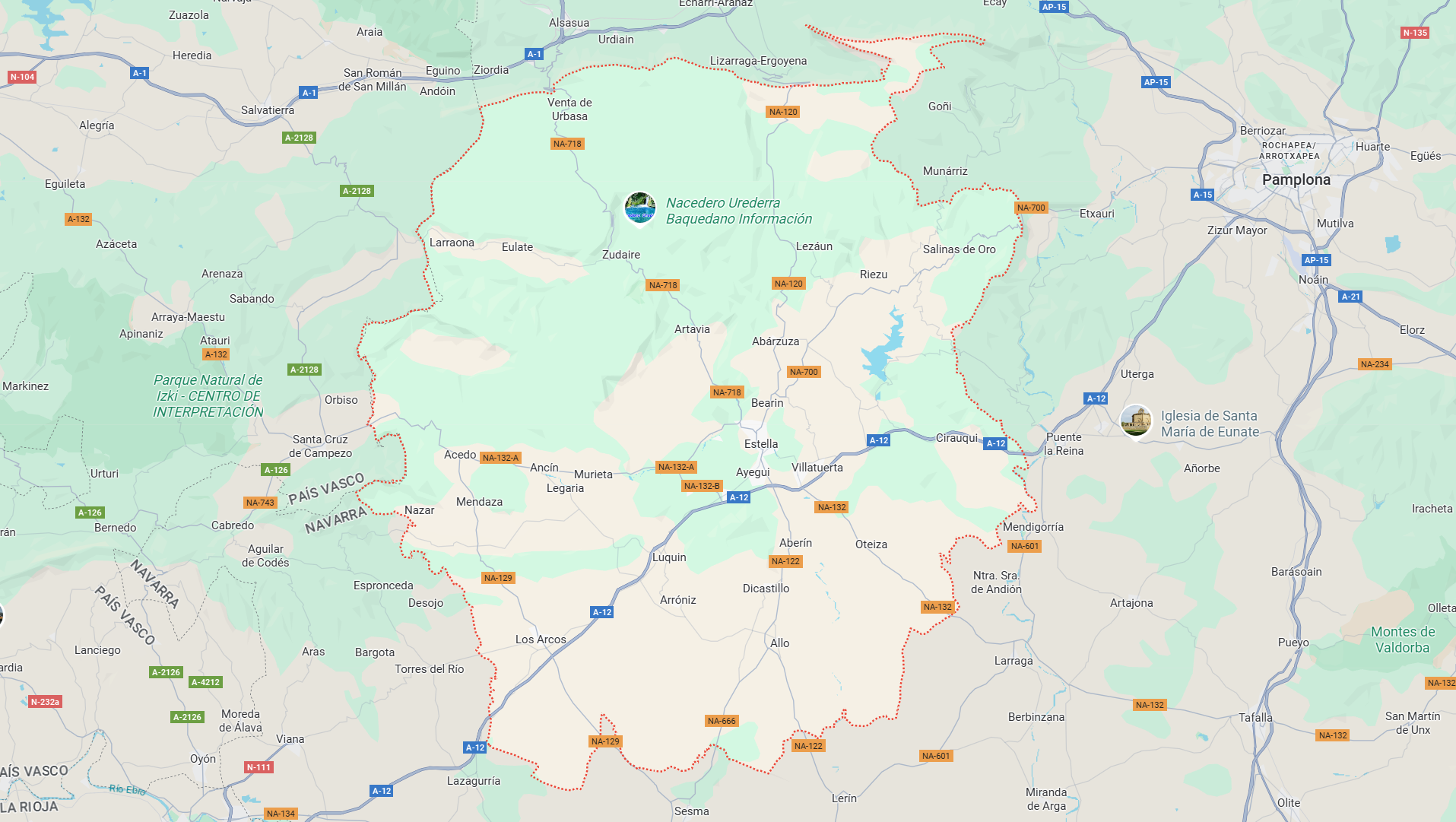 Mapa de Tierra Estella &middot; Lizarra